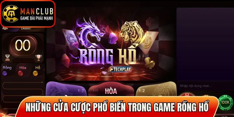 Rồng Hổ Luật Chơi A - Z Cùng Bí Quyết Tham Gia Hiệu Quả 2 Những cửa cược phổ biến trong game Rồng Hổ